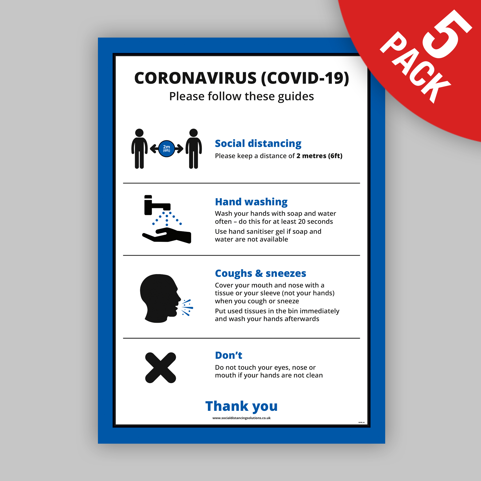window safety poster pack of 4 wall Cov id social distancing 1 Metre 