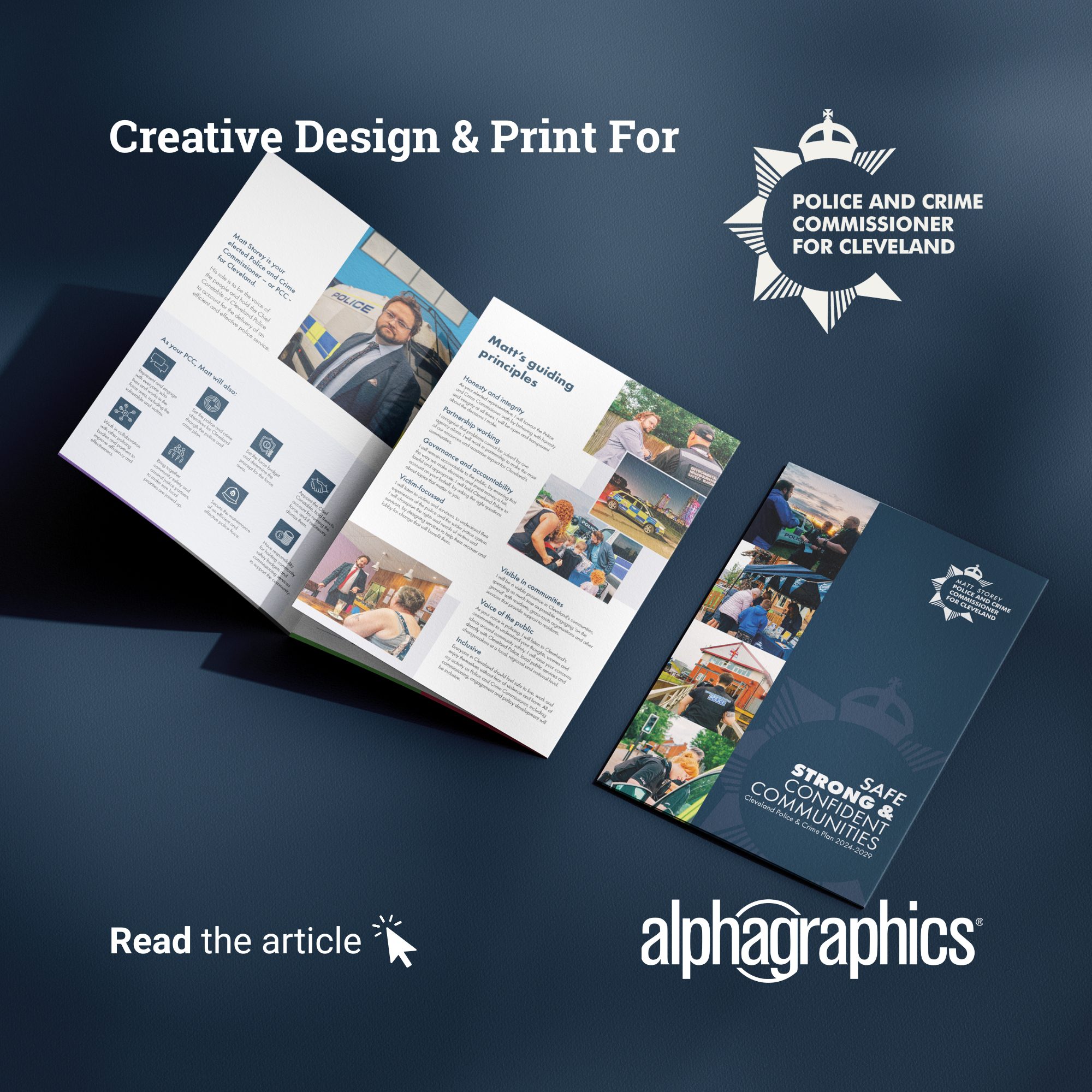 Creative Design & Print for Police and crime commissioner for Cleveland Police - AlphaGraphics